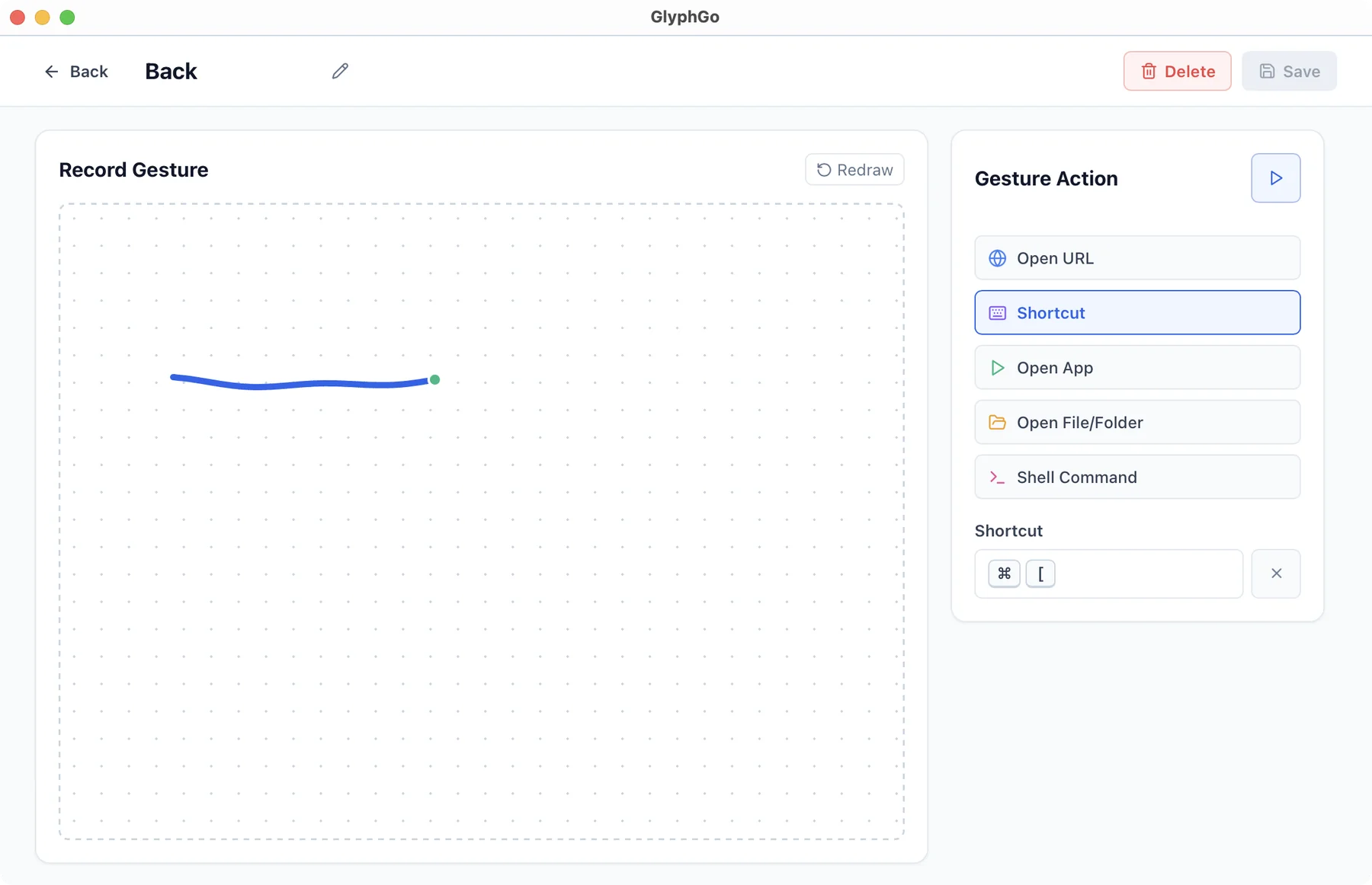 GlyphGo — Draw your own gesture