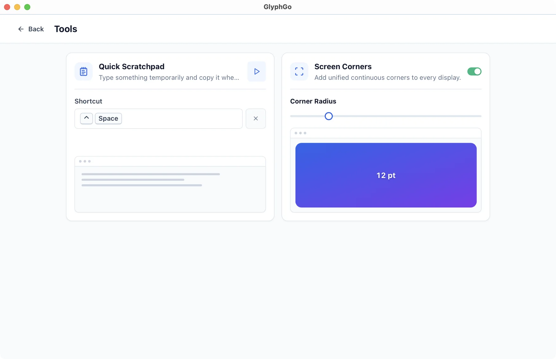 GlyphGo — Everyday utilities