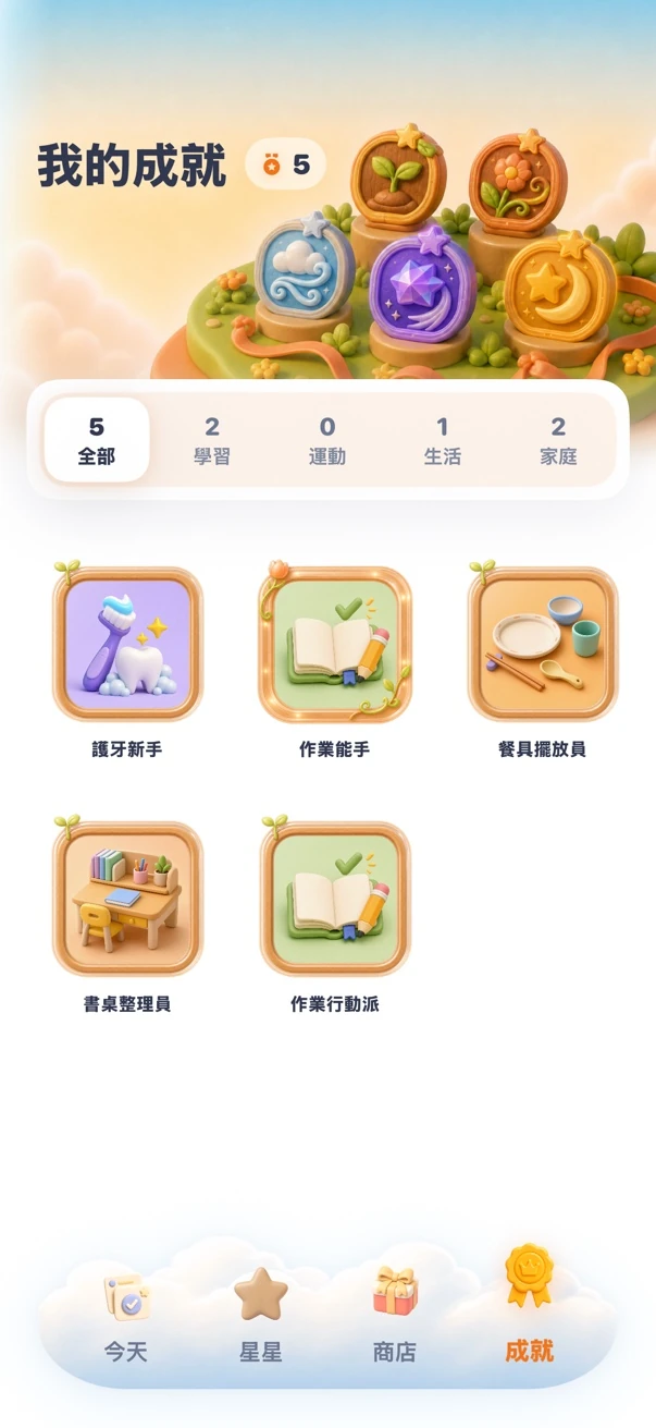 星願 — 把日常小事,變成看得見的成長。